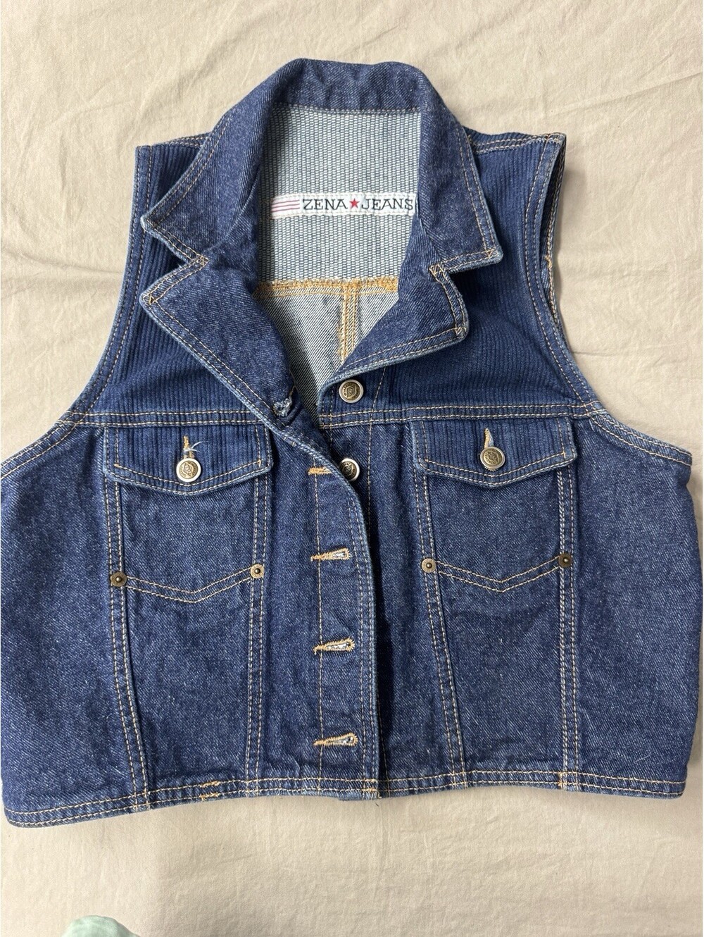 Vintage Zena Jeans Denim Vest Size L